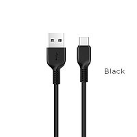 Кабель USB - Type-C HOCO X13 Easy, 1.0м, круглый, 2.4A, силикон, цвет: чёрный (1/36/360) (6957531061182)