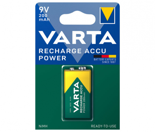 Аккумулятор VARTA 9V R2U (200 mAh) (1 бл)  (1/10/50) (56722101401)