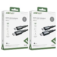 Кабель Type-C  - Type-C ACEFAST C1-03, 1.2м, круглый, 3.0А, ткань, 30W, цвет: чёрный (1/24/192) (6974316280521)