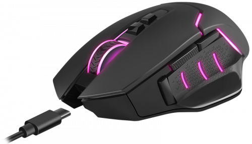 Беспроводная игровая мышь REDRAGON Mirage Pro RGB, 8000 DPI, б.п, черный (1/40) (71432) фото 3