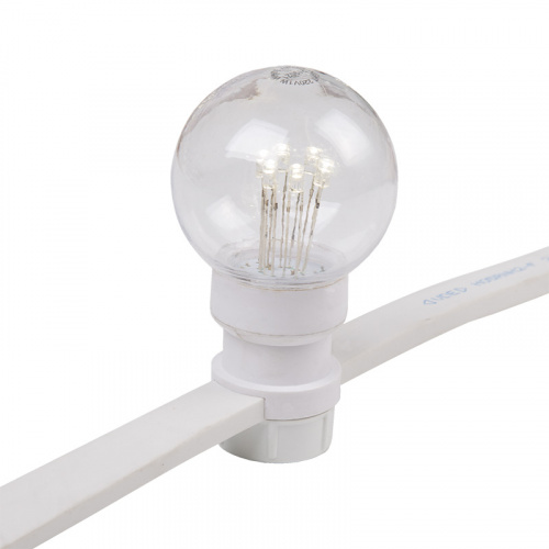 Гирлянда NEON-NIGHT LED Galaxy Bulb String 10м, белый КАУЧУК, 30 ламп*6 LED БЕЛЫЕ, влагостойкая IP65 (1/4) (331-305) фото 3