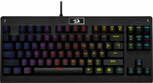 Клавиатура проводная игровая механическая REDRAGON Dark Avenger 2 RU,RGB подсветка,компактная, черная (1/10) (70770)