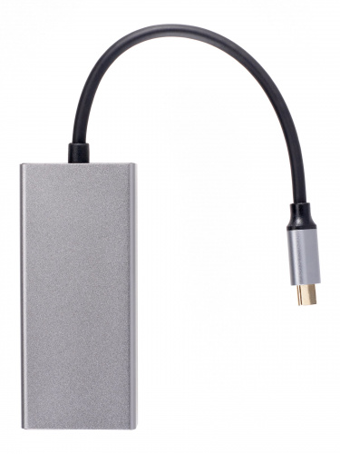 Адаптер Type-Cm --> 6в1 RJ-45+3USB3.0(f) +PD+HDMI1.4 Alum  Shell VCOM <CU459> фото 5