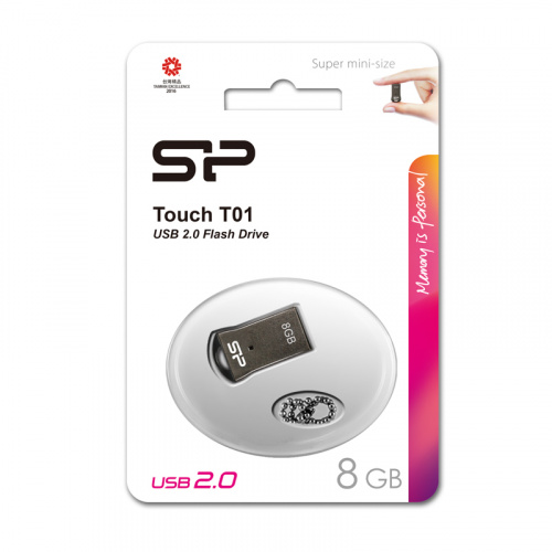 Флеш-накопитель USB  8GB  Silicon Power  Touch T01  чёрный (SP008GBUF2T01V1K) фото 8