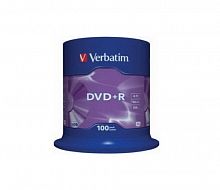 Диск VERBATIM DVD+R 4.7 GB (16х) CB-100 (400) (43551)