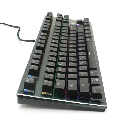 Клавиатура проводная механическая игровая Gembird KB-G540L, USB, мет, переключатели Outemu Blue, 87 кл,20 реж.подсв, черная фото 2