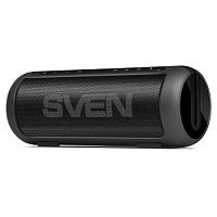 Портативная колонка SVEN PS-250BL, мощность 2x5 Вт(RMS), Bluetooth, FM, USB, microSD, ручка, встроенный аккумулятор, черный (SV-015046)