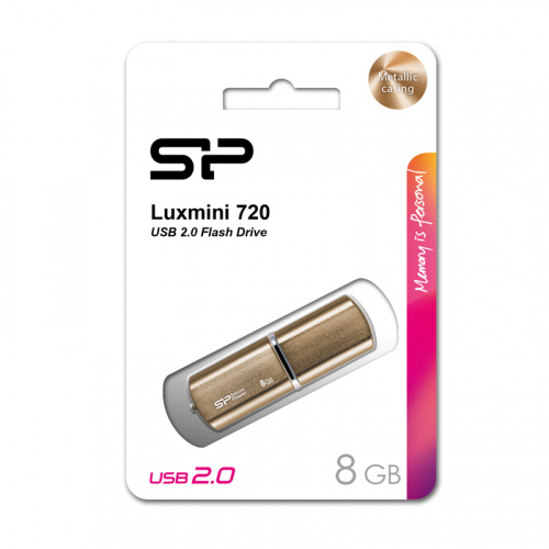 Флеш-накопитель USB  8GB  Silicon Power  LuxMini 720  бронза (SP008GBUF2720V1Z) фото 7