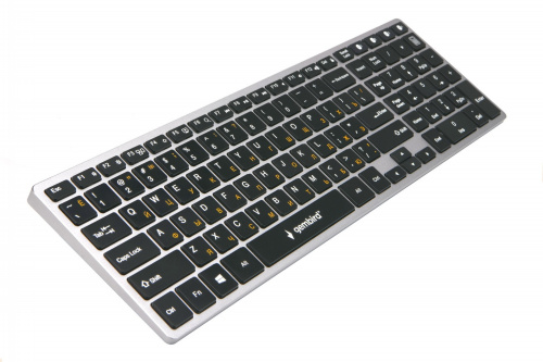 Клавиатура беспроводная GEMBIRD KBW-2, Bluetooth, 4 устройства,106 кл., ножничный механизм, бесшумная, серая фото 2