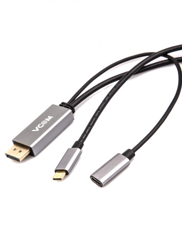 Кабель-адаптер USB 3.1 Type-Cm --> DP(m) 4K@60Hz, 1.8m , PD,Aluminium Shell, VCOM <CU422MCPD-1.8M> (1/75) фото 5