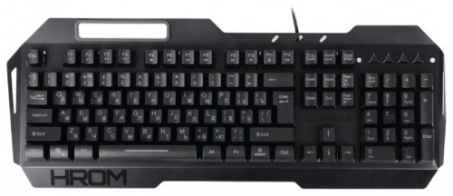 Клавиатура проводная игровая QCyber Hrom, мембранного типа, металлический корпус, usb, черная (QC-03-009DV01) фото 6