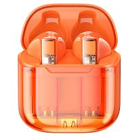 Наушники внутриканальные Borofone BW23, Crystal, Bluetooth, TWS, цвет: оранжевый (1/22/132) (6974443387643)