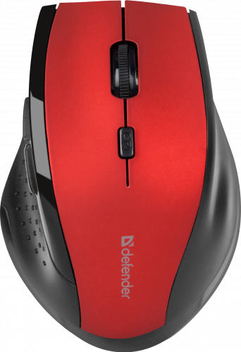 Беспроводная мышь DEFENDER Accura MM-365, 6 кнопок, 800-1600 dpi, USB, красный (1/40) (52367) фото 4