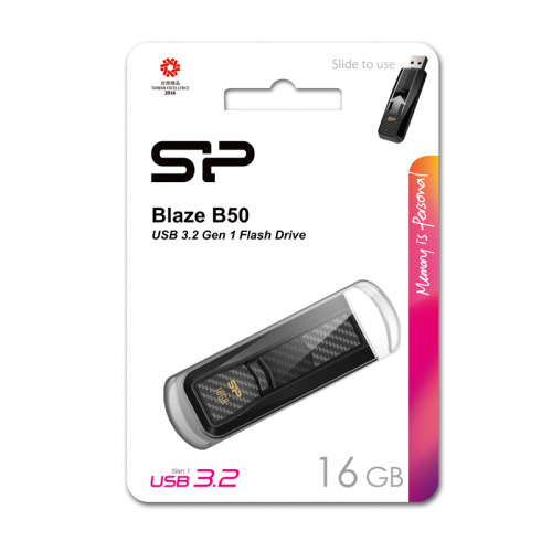 Флеш-накопитель USB 3.0  16GB  Silicon Power  Blaze B50  чёрный (SP016GBUF3B50V1K) фото 11