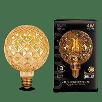 Лампа светодиодная GAUSS Filament G120 4W 380lm 2400К Е27 golden 1/20 (105802004)