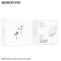 Наушники внутриканальные Borofone BW82 True, пластик, микрофон, bluetooth 5.4, цвет: белый (1/17/102) (6941991114960)