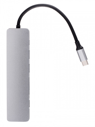 USB-концентратор Type-Cm -->HDMI A(f) 4K@30Hz+USB3.0+USB2.0+RJ45+TF+CD+PD,VCOM, Alum Shell, VCOM<CU4351> (1/100) фото 5