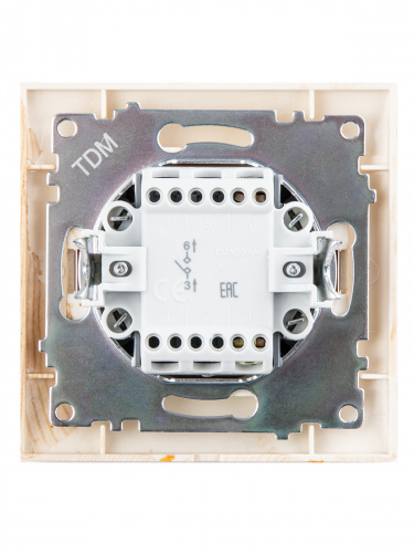 Выключатель 1 кл. 10А сосна , с/у, "Лама" (10/120) TDM (SQ1815-0301) фото 3