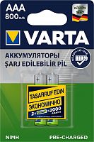 Аккумулятор VARTA R03 R2U (800 mAh) (2 бл)  (2/20/100) (56703101412)