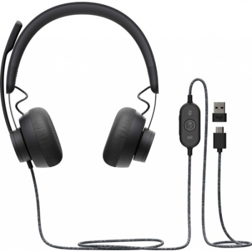 Гарнитура Logitech Zone Wired Headset TEAMS черный  (981-000870) фото 2