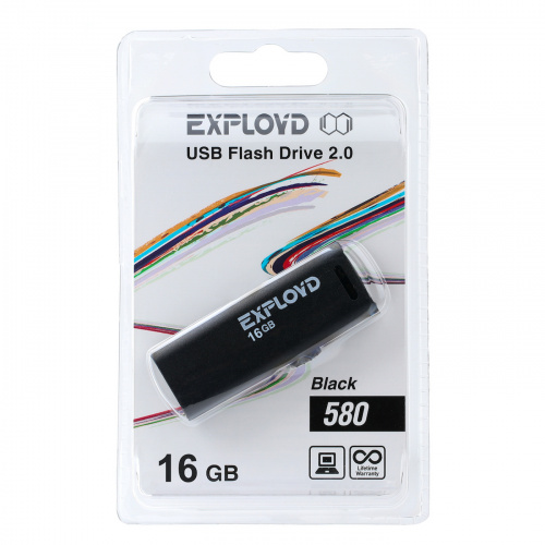 Флеш-накопитель USB  16GB  Exployd  580  чёрный (EX-16GB-580-Black) фото 5