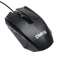 Мышь проводная DIALOG MOC-19U Comfort, 3 кнопки + ролик прокрутки, USB, черный (1/10/100)