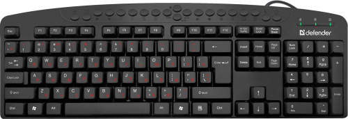 Клавиатура проводная DEFENDER Atlas HB-450 RU, USB, мультимедиа 124 кн., черная (1/40) (45450) фото 3
