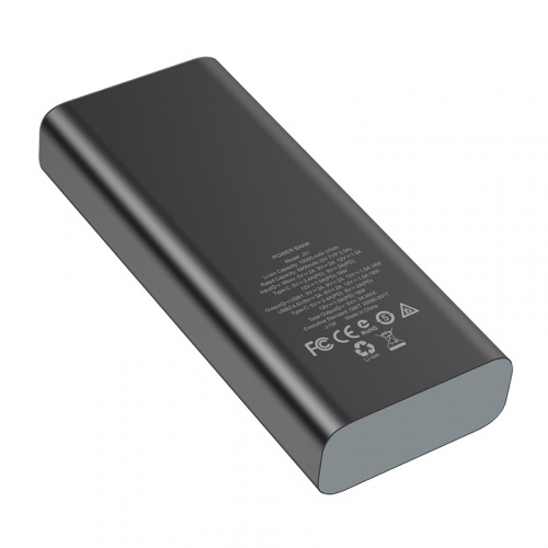 Мобильный аккумулятор Аккумулятор внешний HOCO J51, 10000mAh, 2 USB и Type-C выходы, Micro и Type-C входы, PD3.0, QC3.0 / 2.0, LED индикатор, чёрный(1/34) (6931474718266) фото 3