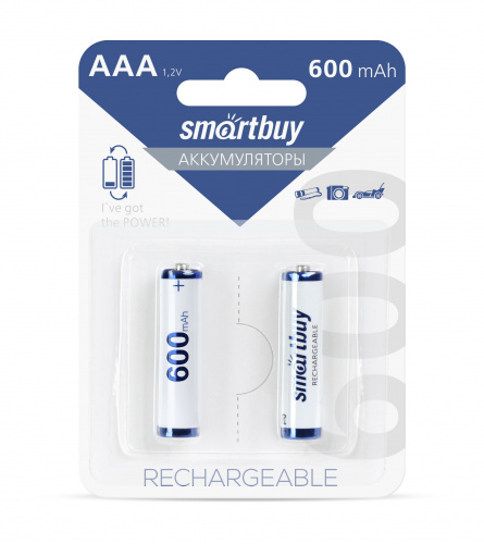 Аккумулятор Smartbuy R03 NiMh (600 mAh) (2 бл)   (24/240) (SBBR-3A02BL600)