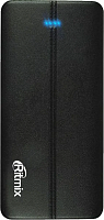 Мобильный аккумулятор ЗУ RITMIX RPB-6007P, черный, 6000 мАч, 2хUSB, фонарик, индикатор заряда (1/20) (15118758)