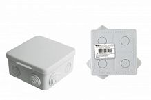 Распаячная коробка ОП 80х80х50мм, крышка, IP54, 7вх. инд. штрихкод TDM (1/100) (SQ1401-0512)
