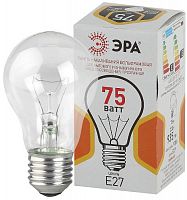 Лампа ЭРА накаливания A50 75Вт Е27 / E27 230В груша прозрачная цветная упаковка (1/100)