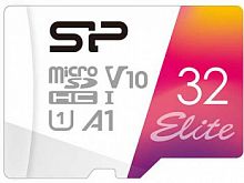 Карта памяти MicroSD  32GB  Silicon Power Class 10  Elite UHS-I V10 A1 (R/W 100/30 Mb/s) + SD адаптер (SP032GBSTHBV1V20SP)