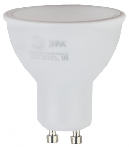 Лампа светодиодная ЭРА RED LINE LED MR16-5W-840-GU10 R GU10 5 Вт софит нейтральный белый свет (1/100) (Б0050689)