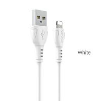 Кабель USB - 8 pin Borofone BX51, 1.м, 2.4A, пластик,  цвет: белый (1/360) (6931474743909)