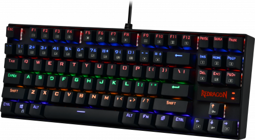 Клавиатура проводная механическая игровая REDRAGON Kumara, USB, Rainbow, Full Anti-Ghosting, черная (1/10) (74882) фото 3