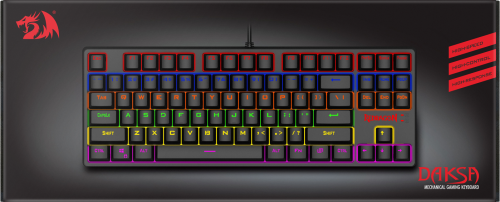 Клавиатура проводная механическая игровая REDRAGON Daksa RU, Rainbow, Full Anti-Ghosting, черная (1/10) (78308) фото 11