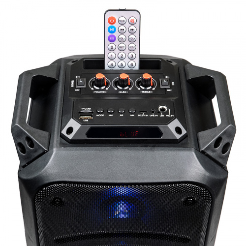 Портативная акустика напольная Dialog Oscar AO-11, 26W RMS, Караоке c микрофоном, BT+FM+USB+SD+LED, черный (1/2) фото 4