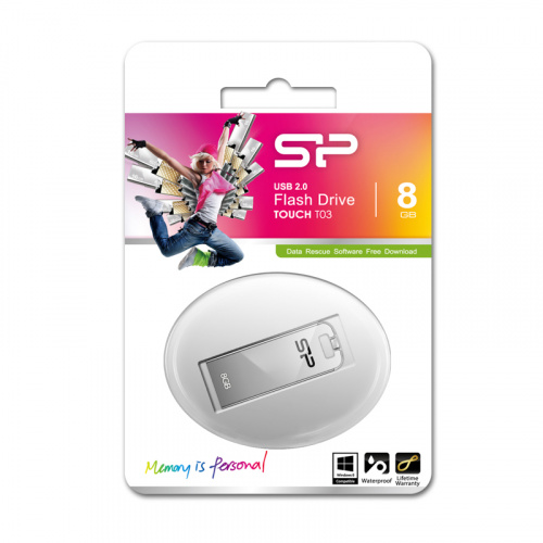 Флеш-накопитель USB  8GB  Silicon Power  Touch T03  металл (SP008GBUF2T03V1F) фото 10