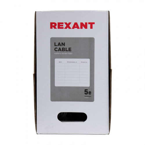 Кабель витая пара REXANT FTP 4PR 24AWG, CAT5e (бухта 305 м) (1/2) (01-0143) фото 8