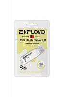 Флеш-накопитель USB  8GB  Exployd  650  белый (EX-8GB-650-White)