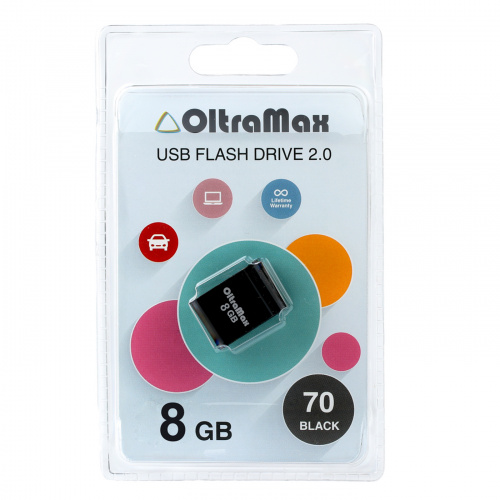 Флеш-накопитель USB  8GB  OltraMax   70  чёрный (OM-8GB-70-Black) фото 7