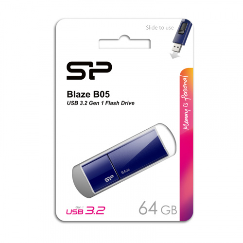 Флеш-накопитель USB 3.0  64GB  Silicon Power  Blaze B05  синий (SP064GBUF3B05V1D) фото 11