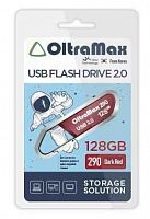 Флеш-накопитель USB  128GB  OltraMax  290  темно красный (OM-128GB-290-Dark Red)