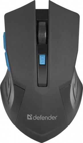 Беспроводная мышь DEFENDER Accura MM-275, 6 кнопок, 800-1600 dpi, USB, синий(140) (52275) фото 5