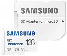 Карта памяти MicroSD  128GB  Samsung Class 10 Pro Endurance UHS-I (R/W 100/30 MB/s) + SD адаптер (для видеорегистратора) (MB-MJ128KA/APC)