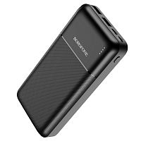 Мобильный аккумулятор Аккумулятор внешний Borofone BJ16A, Cube, 20000mAh, пластик, 2 USB выхода, Type-C, 2.0A, цвет: чёрный (1/37) (6974443381009)