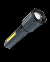 Фонарь КОСМОС светодиодный KOC124Lit ручной аккум 3Вт LED+5Вт COB/zoom/Li-ion18650 1200mAh/ABS-пл/индикатор/USBшнур (1/100)