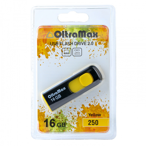 Флеш-накопитель USB  16GB  OltraMax  250  жёлтый (OM-16GB-250-Yellow) фото 4