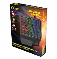 Клавиатура проводная игровая RITMIX RKB-209 BL Gaming, USB, проводная, Многоцветная подсветка кнопок и символов, черная (1/40) (80000161)
